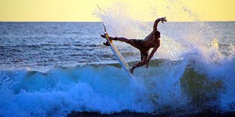 Surfer Abenteuer Kunstdruck 